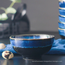 4.5 inch Blue color vajilla-porcelain bowls, Reusable Easyclean Kitchen Utensils Noodle Bowl rice bowl